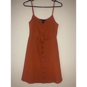 Orange spaghetti strap dress
